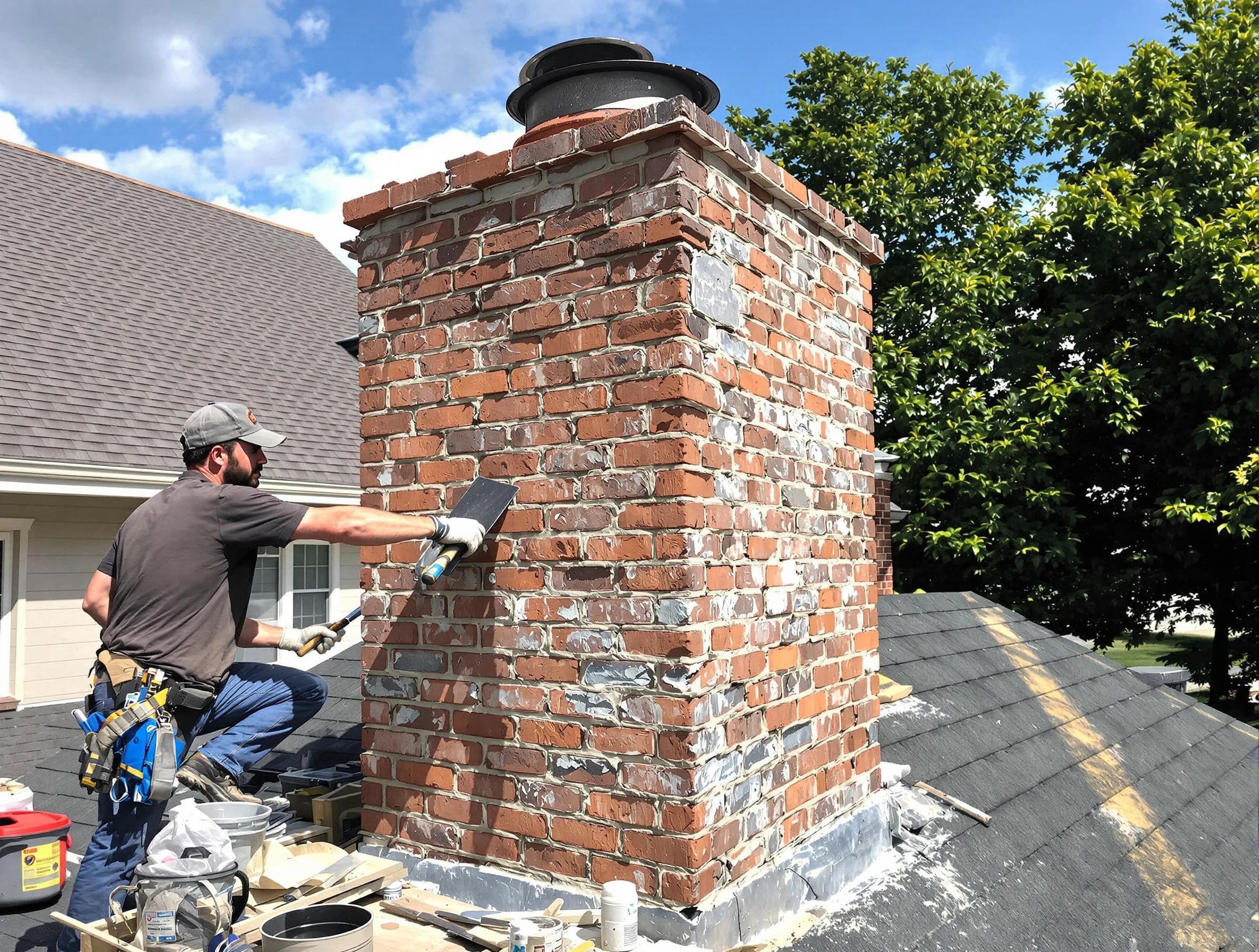 Completed chimney rebuild by Westminster Chimney Sweep in Westminster, CO